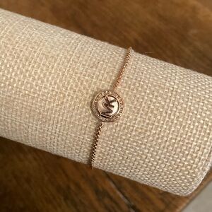 Michael Kors Pave Signature MK Logo Rose Gold Tone Slider Bracelet NWT